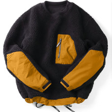 400GSM Men′s Autumn Winter Warm Fleece Sweatshirts Sherpa Pullover Coat Top Jacket for Men